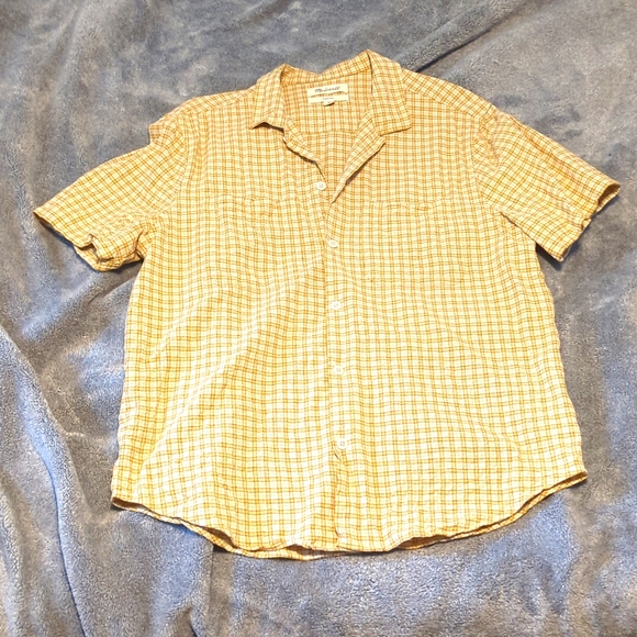 Madewell Crinkle Cotton Easy Short-Sleeve Shirt in Plaid - Picture 1 of 3